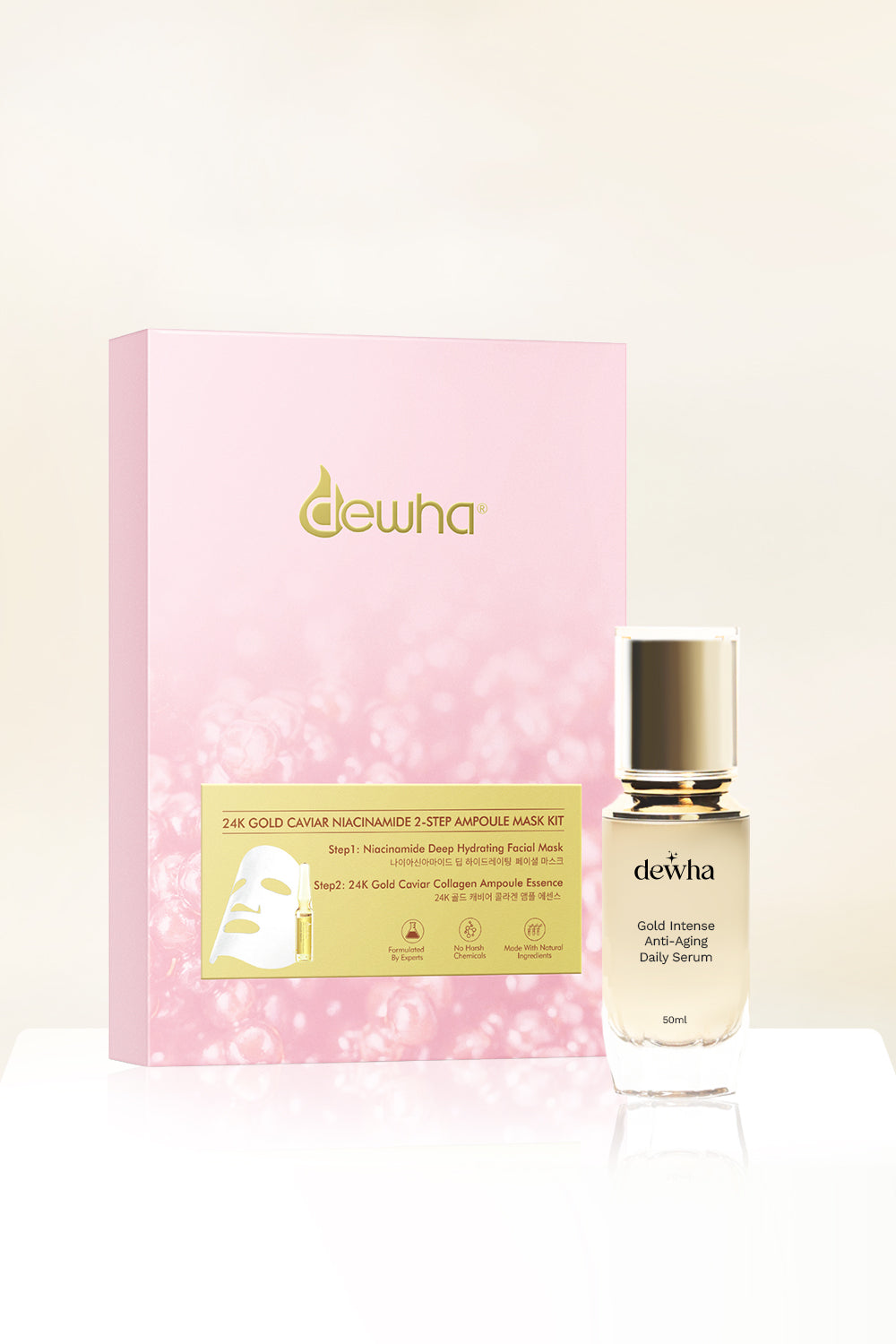 24K Gold Ampoule Mask & Serum Set
