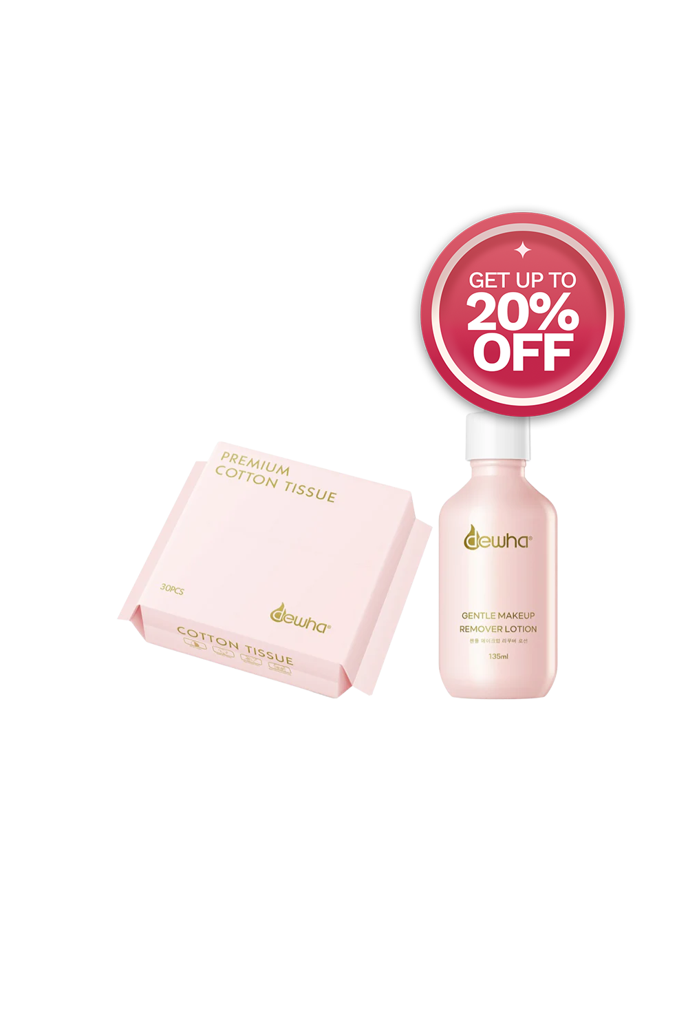 Gentle Makeup Remover Lotion (135Ml) + Premium Tissues (1 Pack) - Special Price