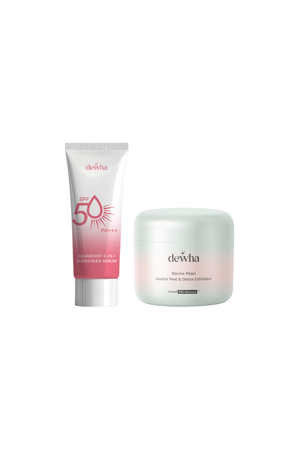 Reset & Protect Duo (AquaBoost 2-in-1 Sunscreen + Marine Pearl Detox Exfoliator)