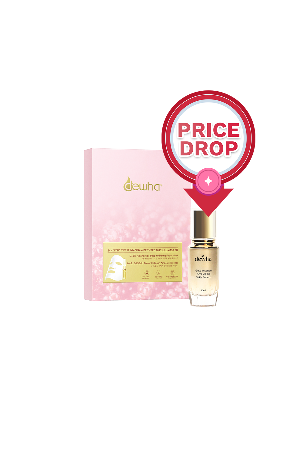 24K Gold Ampoule Mask & Serum Set