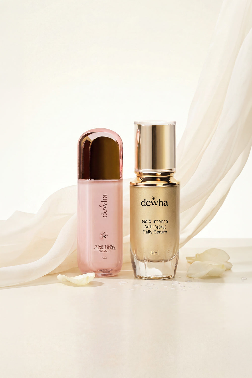 Summer Glow Prep Duo (Flawless Glow Hydrating Primer + Gold Intense Anti-Aging Serum)