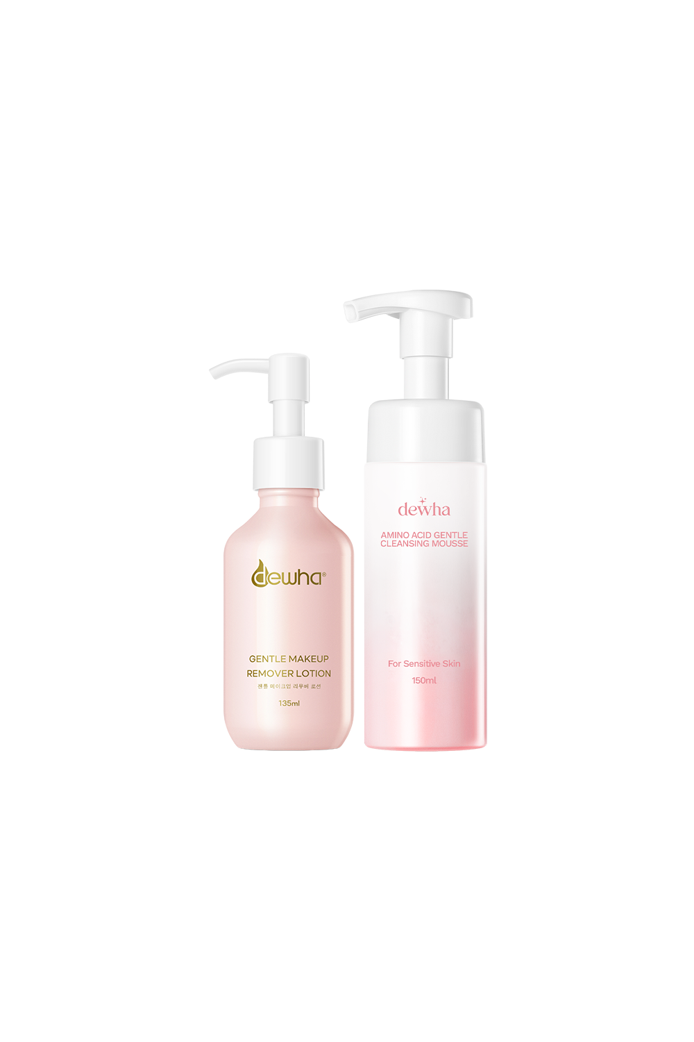 Gentle Makeup Remover Lotion (135Ml) + Amino Acid Gentle Cleansing Mousse (150Ml)