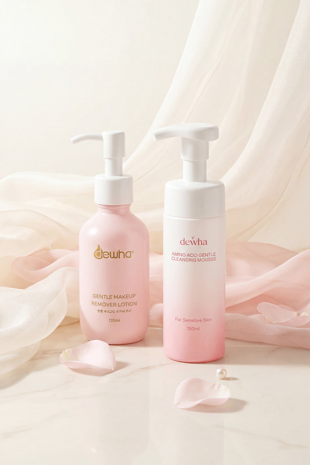 Gentle Makeup Remover Lotion (135Ml) + Amino Acid Gentle Cleansing Mousse (150Ml)