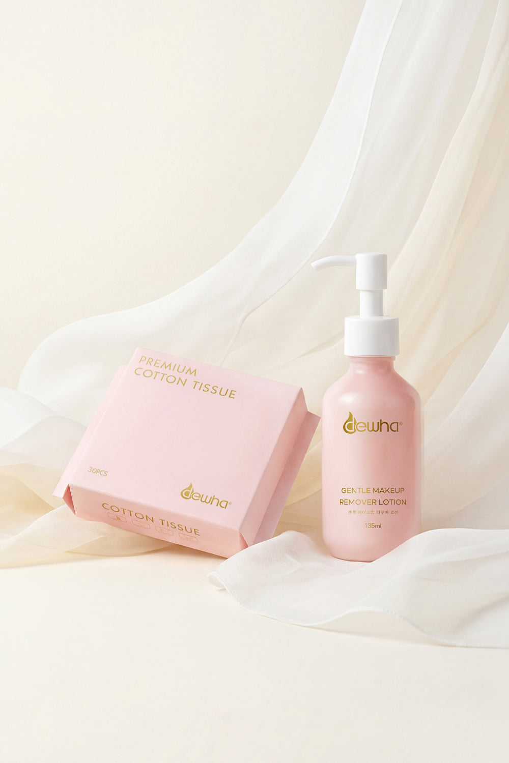 Gentle Makeup Remover Lotion (135Ml) + Premium Tissues (1 Pack) - Special Price