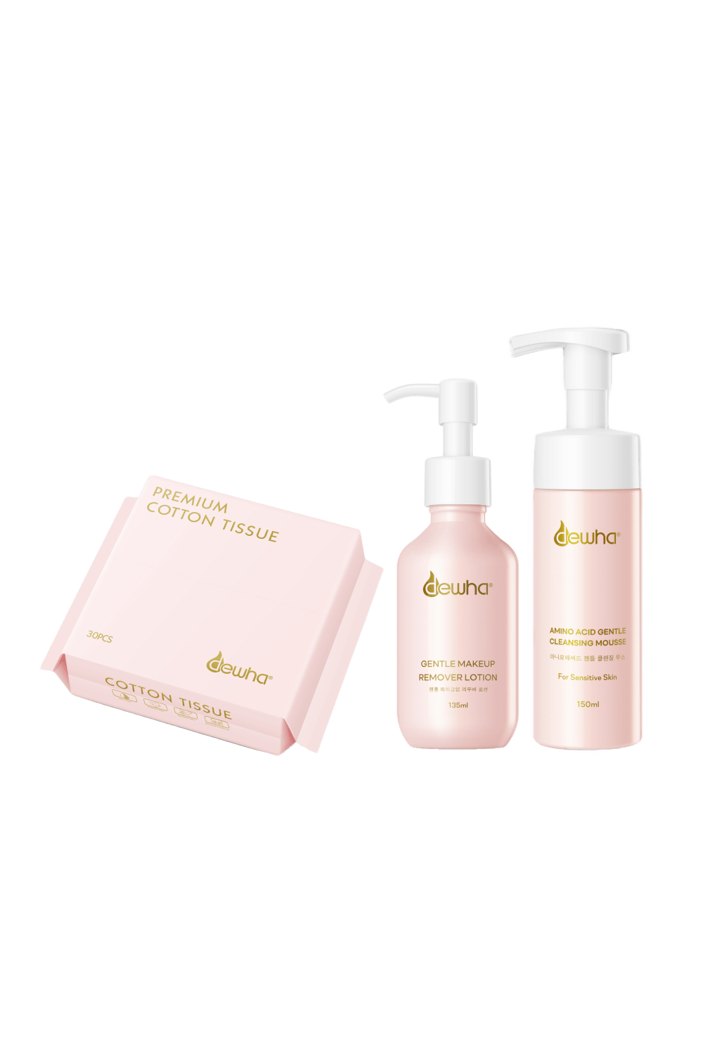 Gentle Makeup Remover Lotion (135Ml) + Amino Acid Gentle Cleansing Mousse (150Ml)