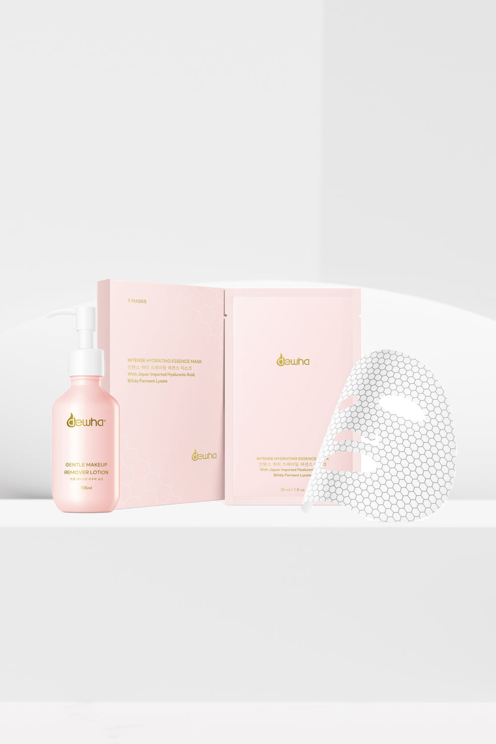 Gentle Makeup Remover Lotion (135ml) + Intense Hydrating Essence Mask (5 sheets) - Dewha