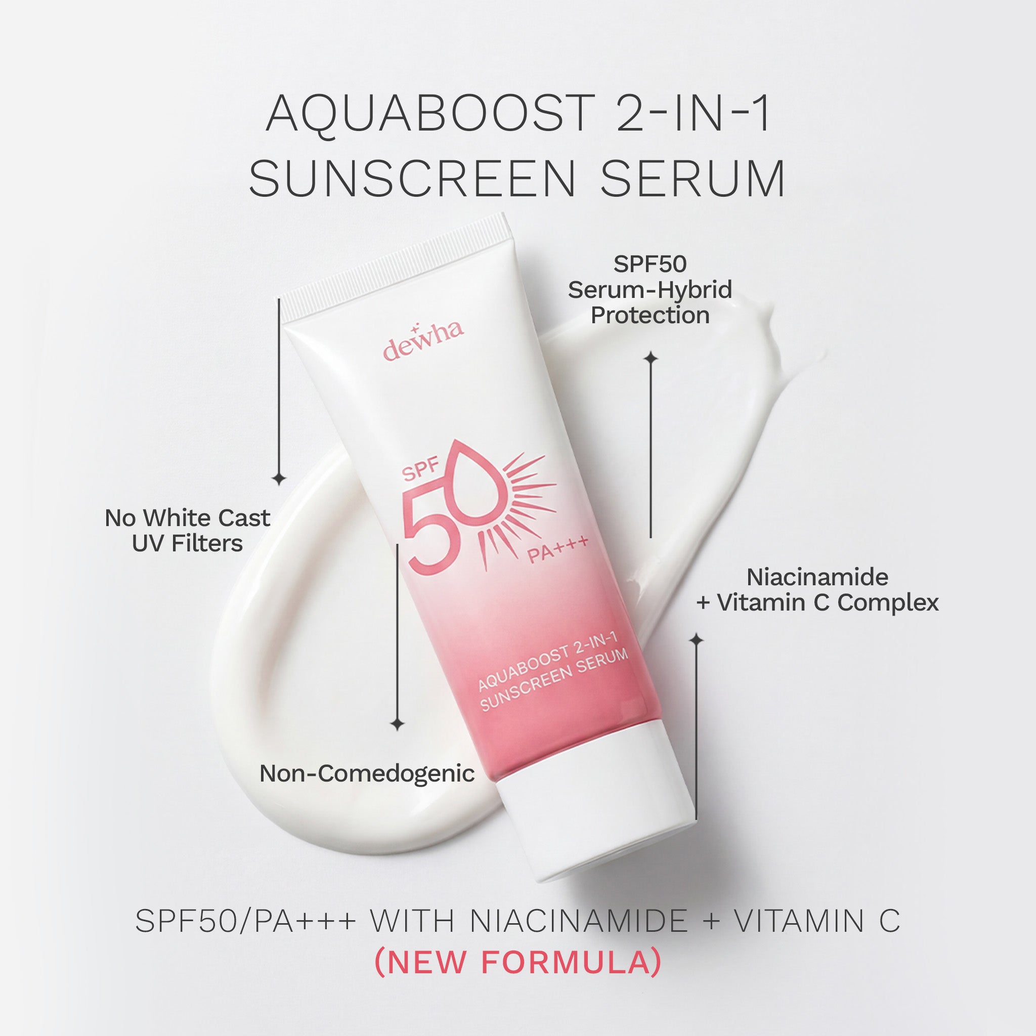 NEW FORMULA: AquaBoost 2-in-1 Sunscreen Serum