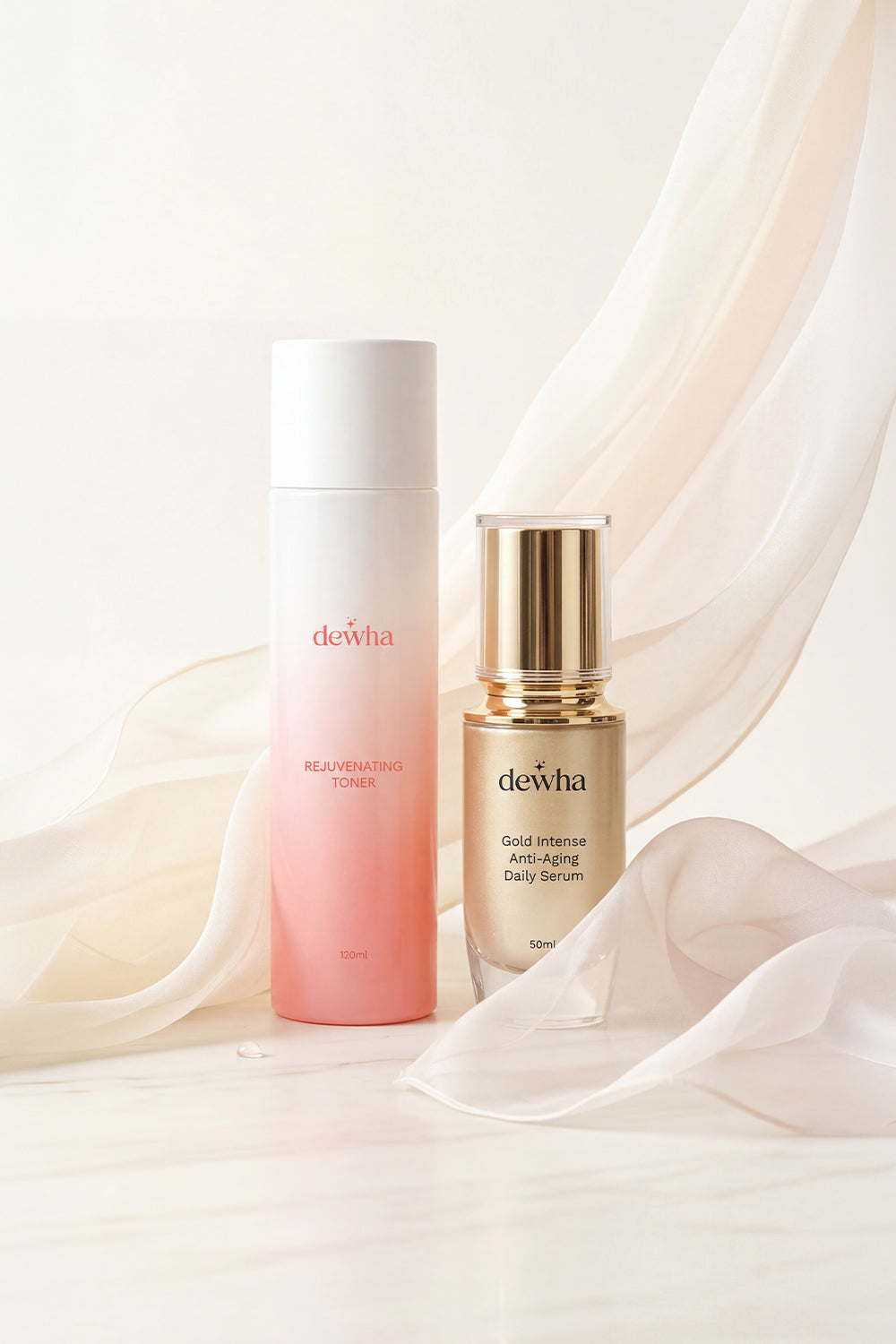 Timeless Glow Duo: Toner + 24K Gold Serum