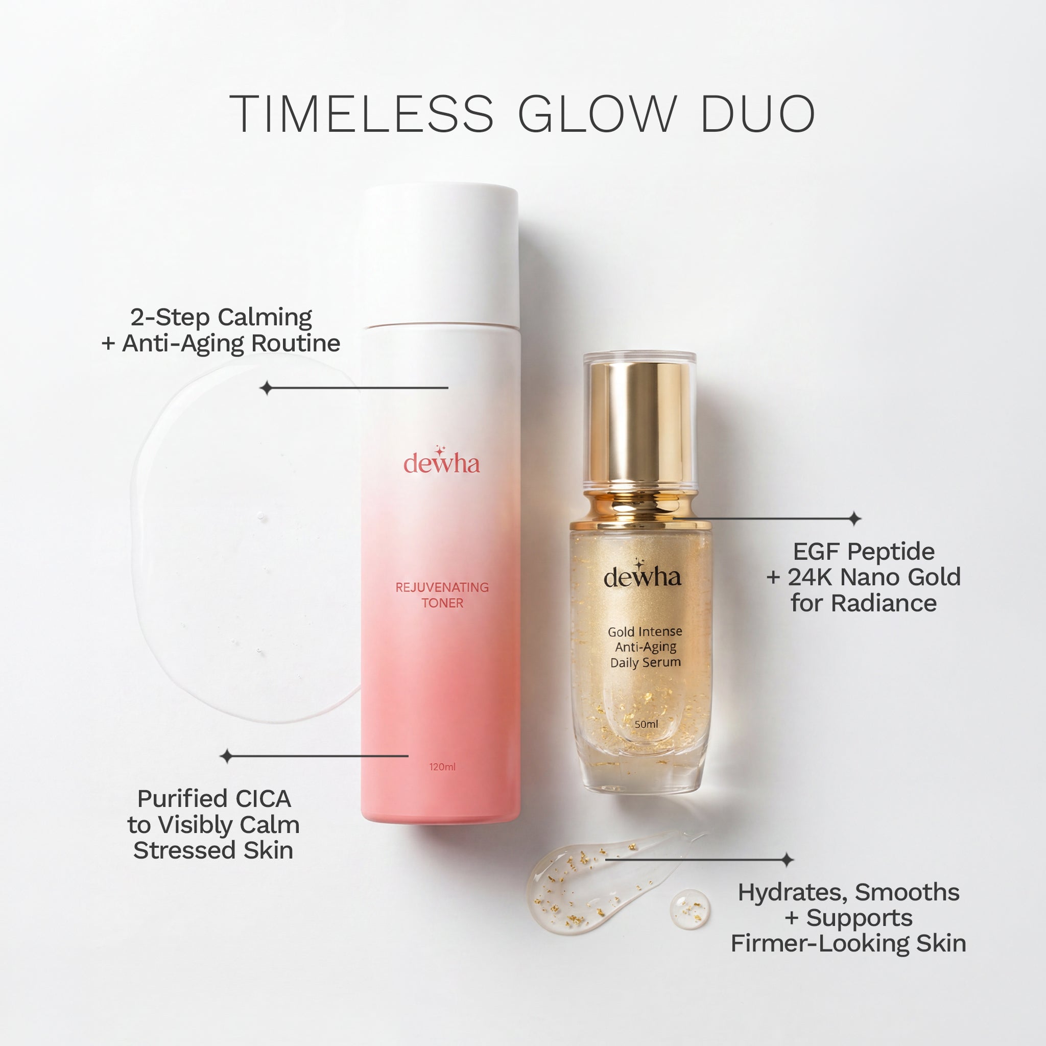 Timeless Glow Duo: Toner + 24K Gold Serum